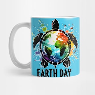 Sea Turtle Earth Day Save The Earth Planet Mug